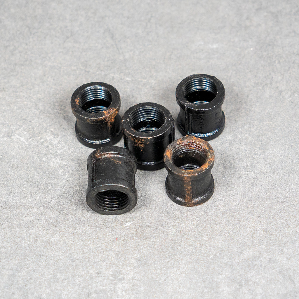 Rörkoppling antik - 20 mm - Svartlackerad – 2:a sortering