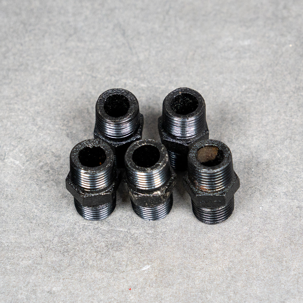 Dubbelnippel - 20 mm - Svartlackerad – 2:a sortering