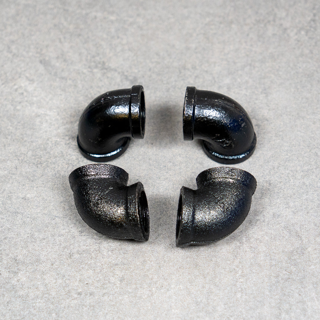 Rörböj 90° - 20 mm - Svartlackerad – 2:a sortering