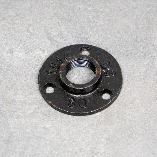 Väggfäste / fot, 3-hål - 26 mm - Svartlackerad – 2:a sortering