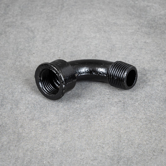 Pitkäkulma 90° m/f - 20 mm - Mustamaalattu