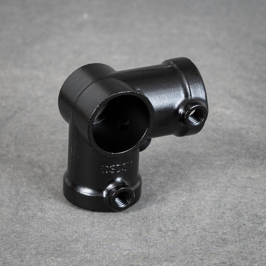 Female Three-way Connector - 26 mm - Black Lacquered