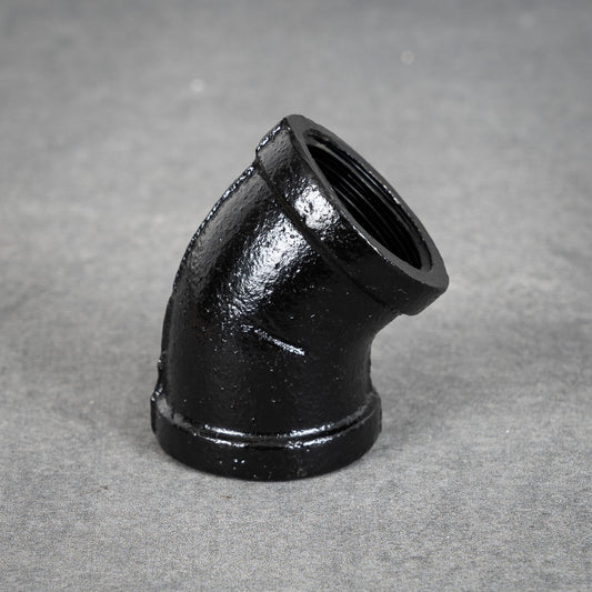 Rørbøjning 45° - 32 mm - Sortlakeret