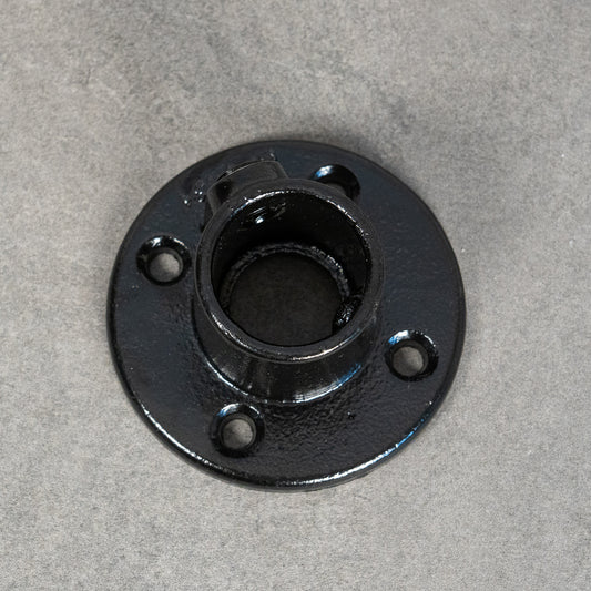 Väggfäste / fot, flytande, 4-hål - 32 mm - Svartlackerad