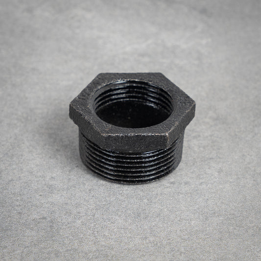 Omformer indvendig / udvendig - 20 mm / 26 mm - Sortlakeret