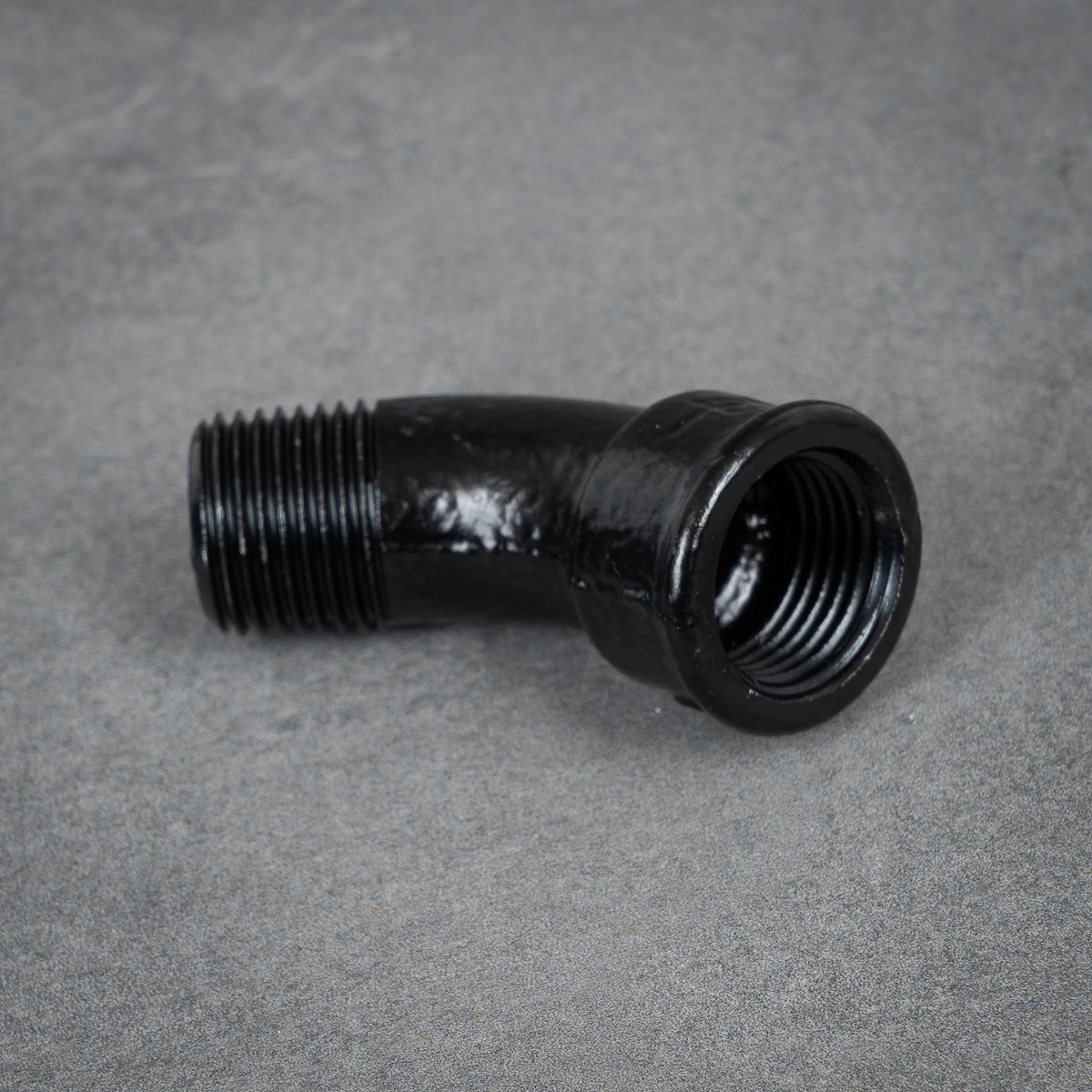 Långbøjning 45° m/f - 20 mm - Sortlakeret