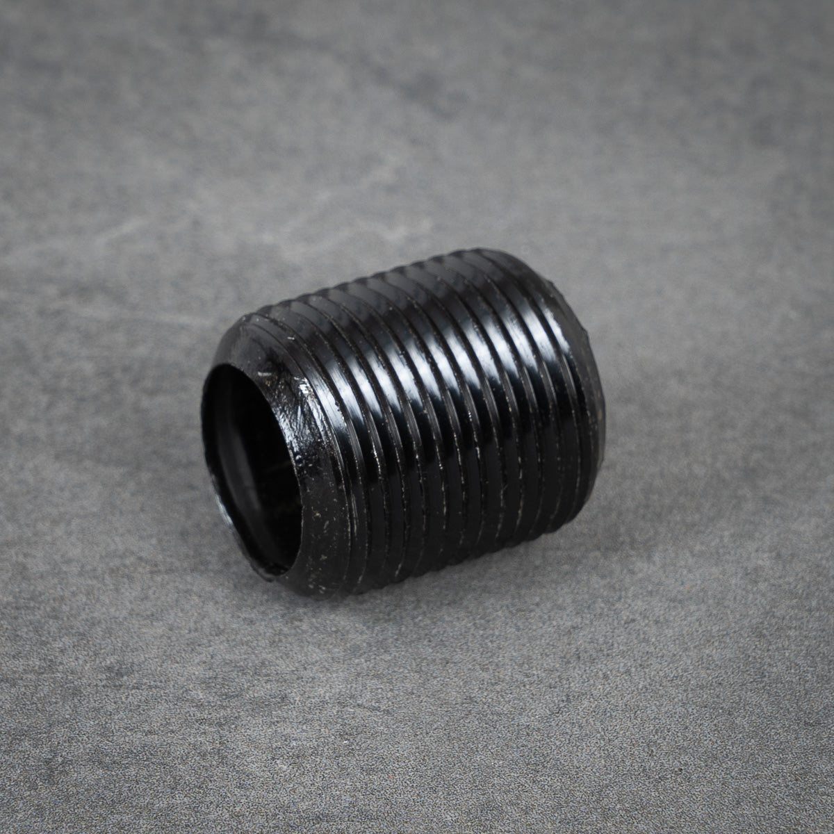 Threaded nipple - 26 mm - Black lacquered