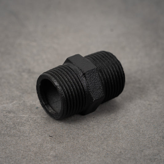 Doppelnippel - 32 mm - Schwarz lackiert