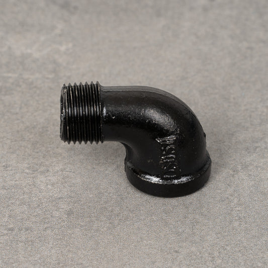 Putkikulma 90° m/f - 20 mm - Mustamaalattu