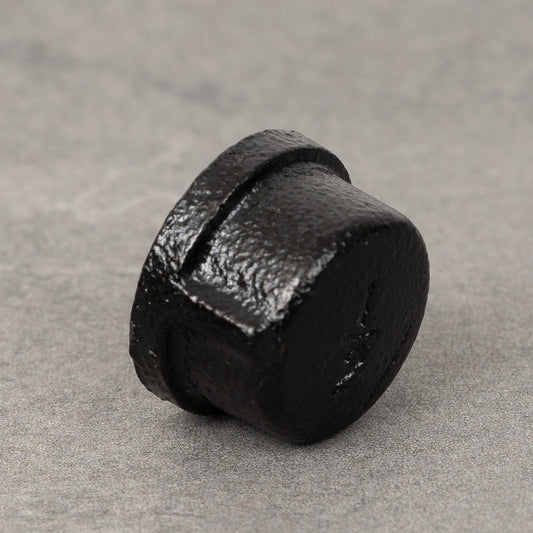 Ändmutter / Außengewinde - 20 mm - Schwarz lackiert