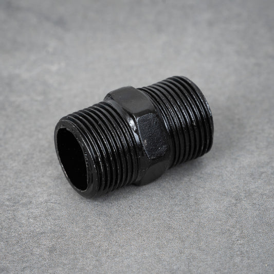 Doppelnippel - 26 mm - Schwarz lackiert