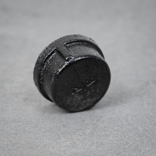 Ändmutter / Außengewinde Stopfen - 26 mm - Schwarz lackiert