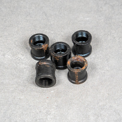Rörkoppling antik - 20 mm - Svartlackerad – 2:a sortering