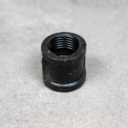 Rörkoppling antik - 20 mm - Svartlackerad – 2:a sortering