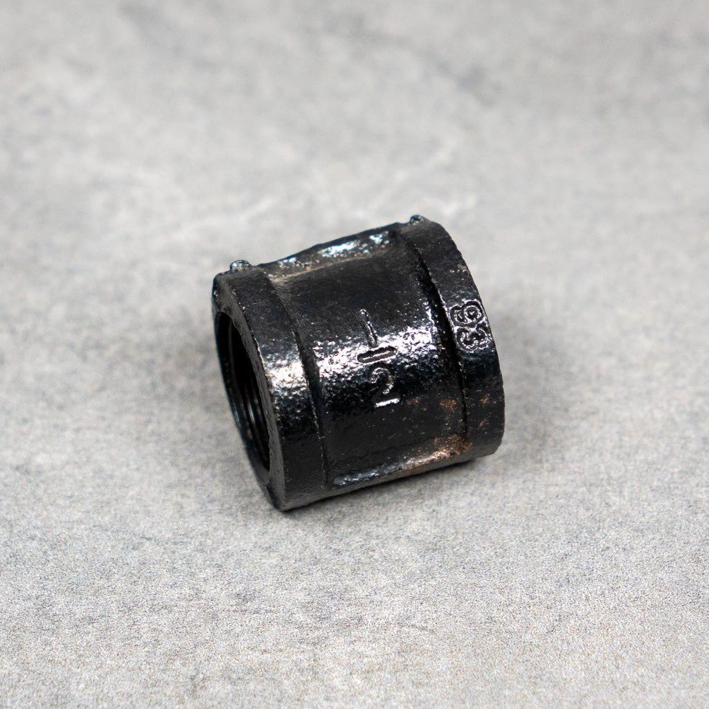 Rörkoppling antik - 20 mm - Svartlackerad – 2:a sortering
