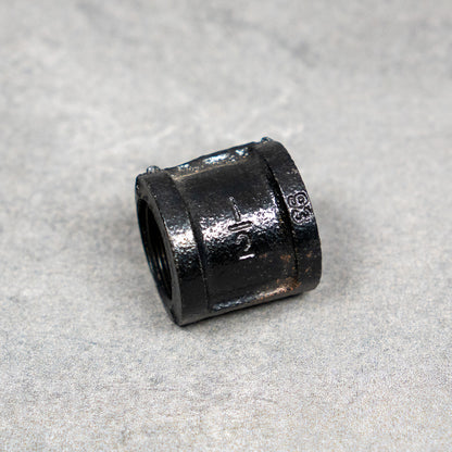 Rörkoppling antik - 20 mm - Svartlackerad – 2:a sortering