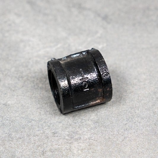 Rörkoppling antik - 20 mm - Svartlackerad – 2:a sortering