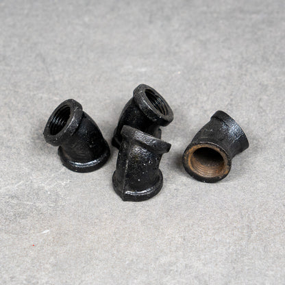 Rörböj 45° - 20 mm - Svartlackerad – 2:a sortering