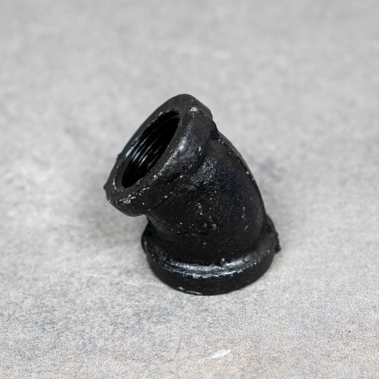 Rörböj 45° - 20 mm - Svartlackerad – 2:a sortering