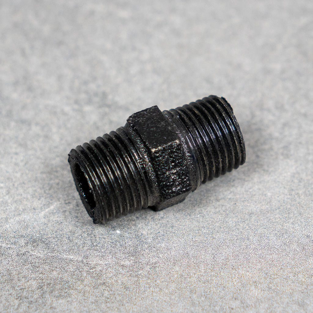 Dubbelnippel - 20 mm - Svartlackerad – 2:a sortering
