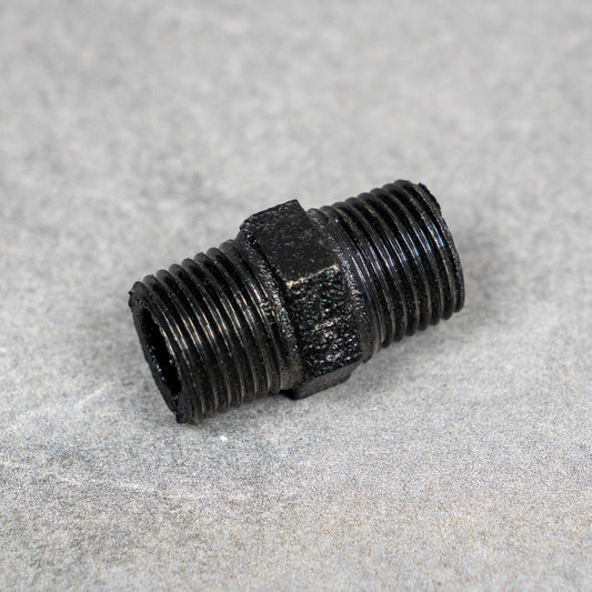 Dubbelnippel - 20 mm - Svartlackerad – 2:a sortering