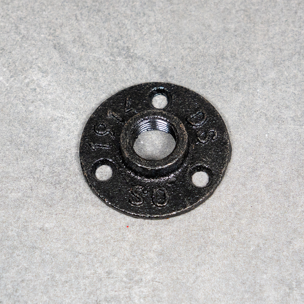 Väggfäste / fot, 3-hål - 20 mm - Svartlackerad – 2:a sortering