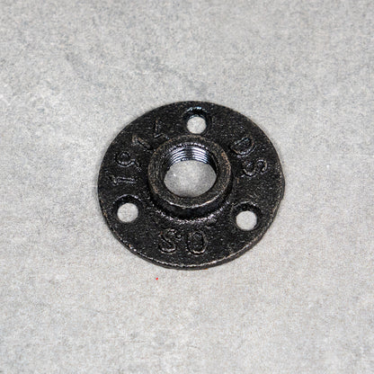 Väggfäste / fot, 3-hål - 20 mm - Svartlackerad – 2:a sortering