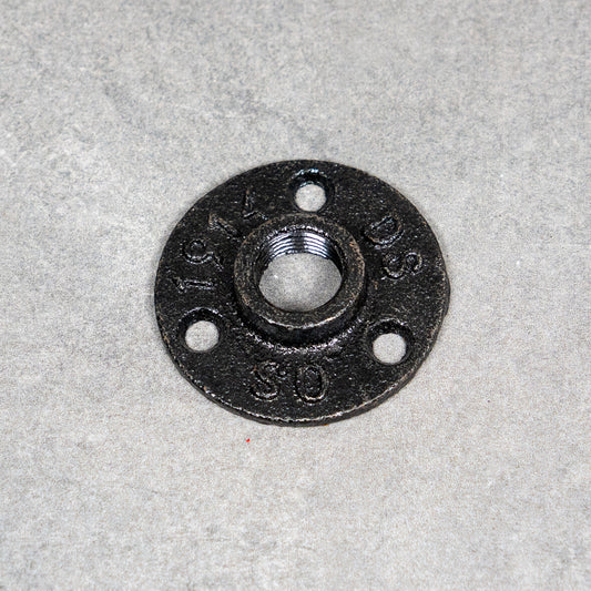 Väggfäste / fot, 3-hål - 20 mm - Svartlackerad – 2:a sortering