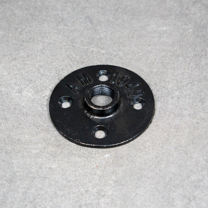 Väggfäste / fot, 4-hål - 20 mm - Svartlackerad – 2:a sortering