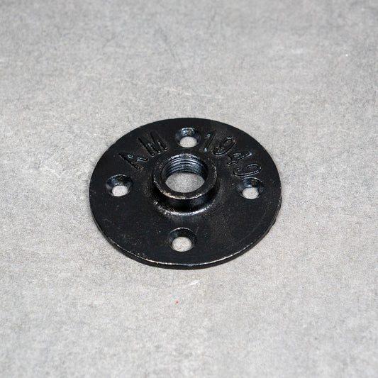 Väggfäste / fot, 4-hål - 20 mm - Svartlackerad – 2:a sortering