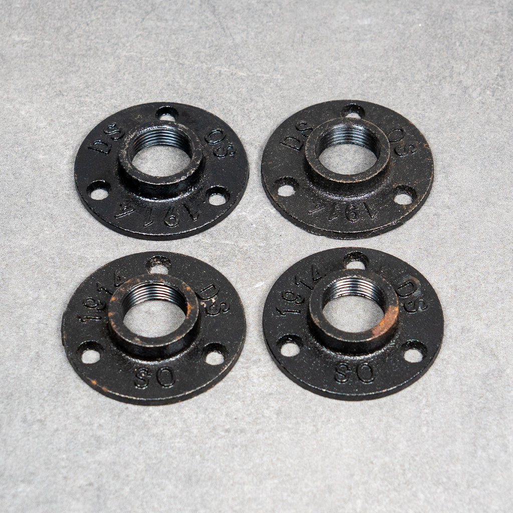 Väggfäste / fot, 3-hål - 26 mm - Svartlackerad – 2:a sortering