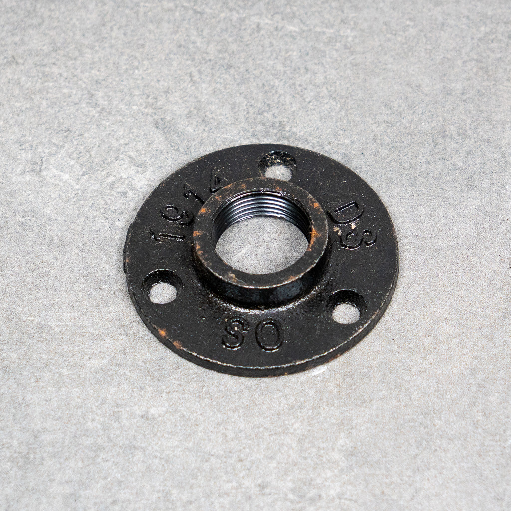 Väggfäste / fot, 3-hål - 26 mm - Svartlackerad – 2:a sortering