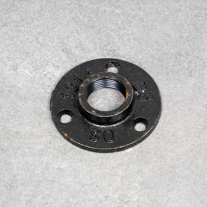 Väggfäste / fot, 3-hål - 26 mm - Svartlackerad – 2:a sortering