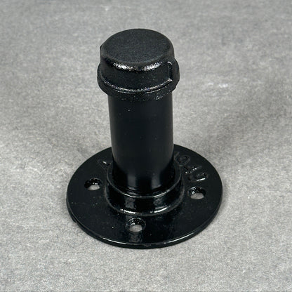 End nut / external plug - 32 mm - Black lacquered