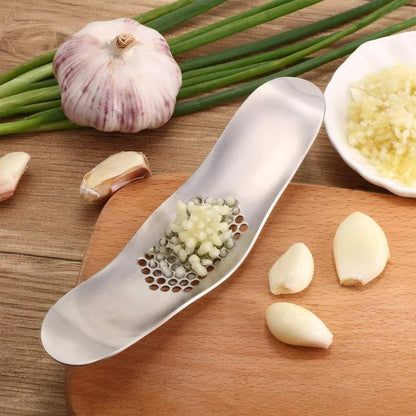 Stainless steel garlic press