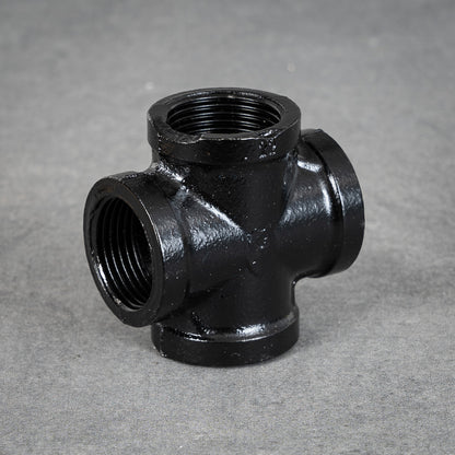 Fire cross - 32 mm - Black painted