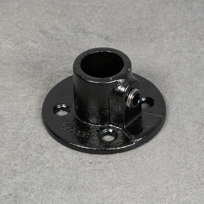 Väggfäste / fot, flytande, 4-hål - 26 mm - Svartlackerad