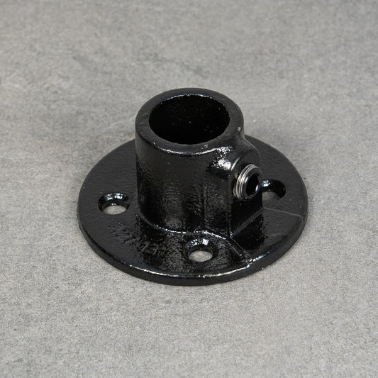 Väggfäste / fot, flytande, 4-hål - 26 mm - Svartlackerad