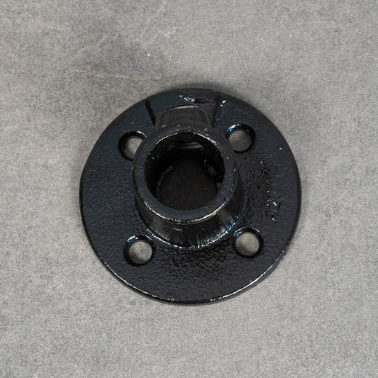 Väggfäste / fot, flytande, 4-hål - 26 mm - Svartlackerad