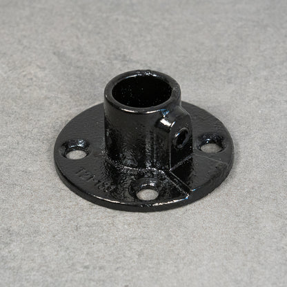 Väggfäste / fot, flytande, 4-hål - 20 mm - Svartlackerad