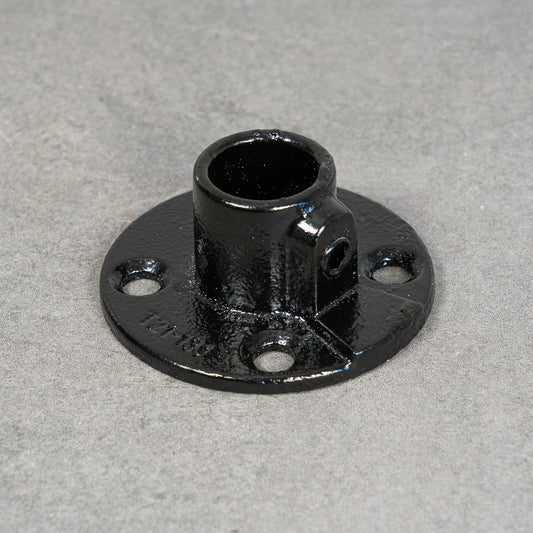 Väggfäste / fot, flytande, 4-hål - 20 mm - Svartlackerad