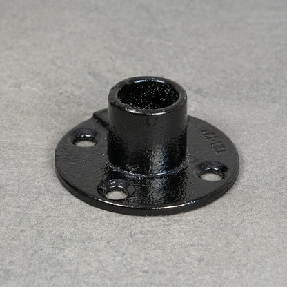 Väggfäste / fot, flytande, 4-hål - 20 mm - Svartlackerad