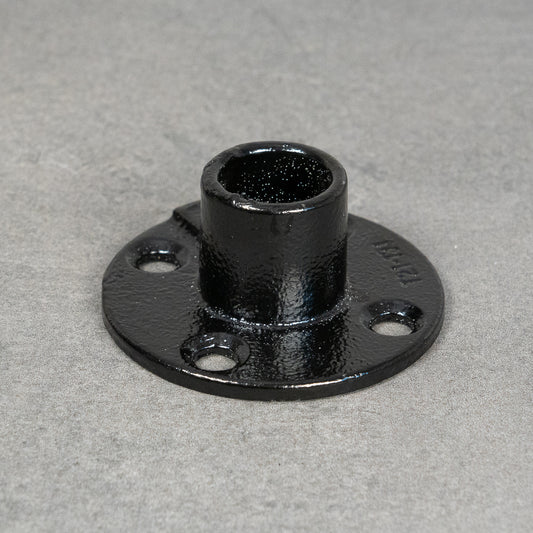 Väggfäste / fot, flytande, 4-hål - 20 mm - Svartlackerad