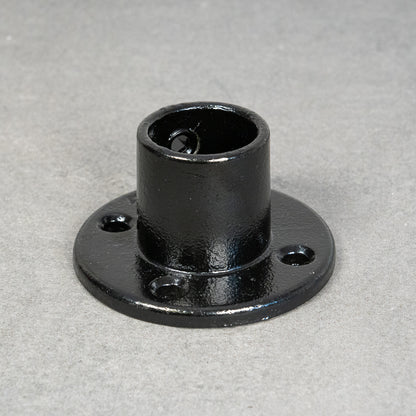 Väggfäste / fot, flytande, 4-hål - 32 mm - Svartlackerad