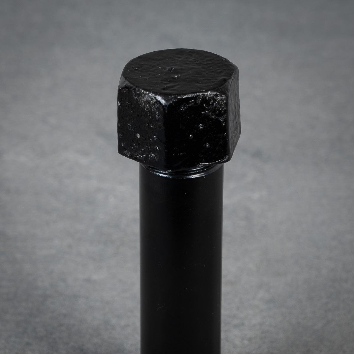 Hexagon end nut / external plug - 20 mm - Black lacquered