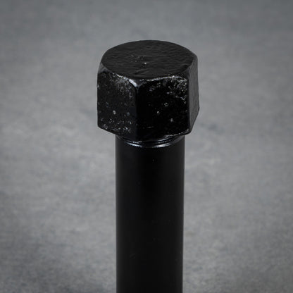 Hexagon end nut / external plug - 20 mm - Black lacquered