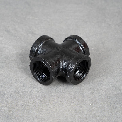 Fire cross - 26 mm - Black painted