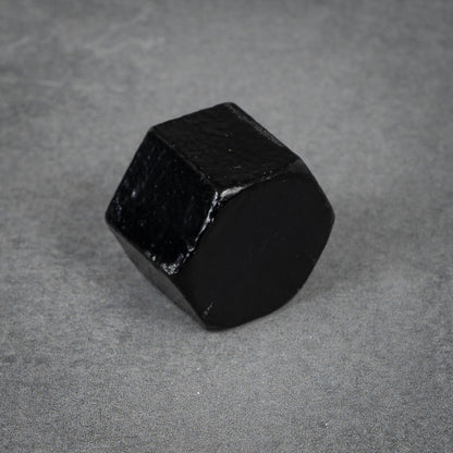 Hexagon end nut / external plug - 26 mm - Black lacquered