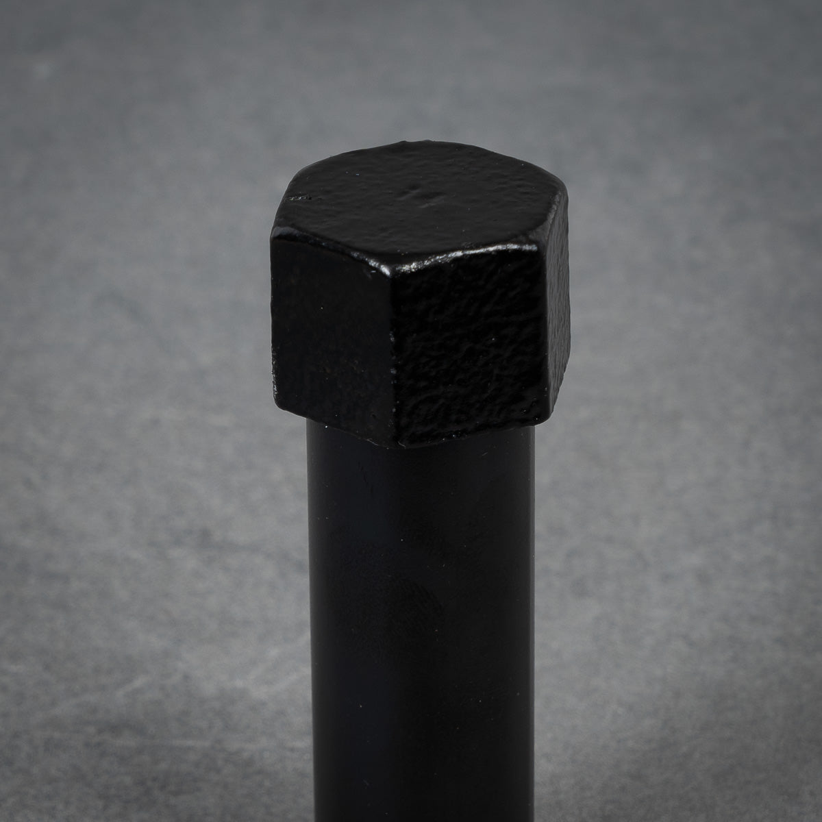 Hexagon end nut / external plug - 26 mm - Black lacquered