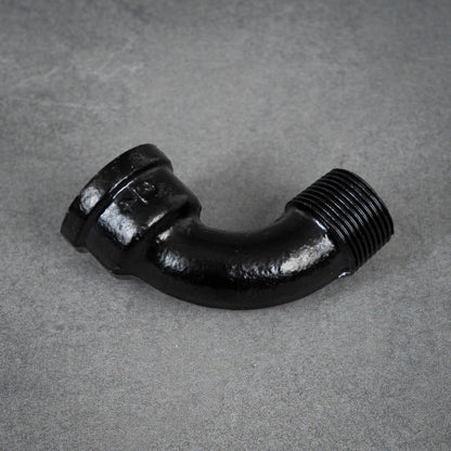 Long bend 90° m/f - 26 mm - Black painted